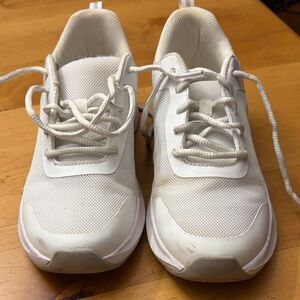 Women's White Mesh Lace-Up Sneakers - Everyday Comfort